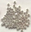 100 2x4mm Bright Silver Plated Metal Rondelle Beads